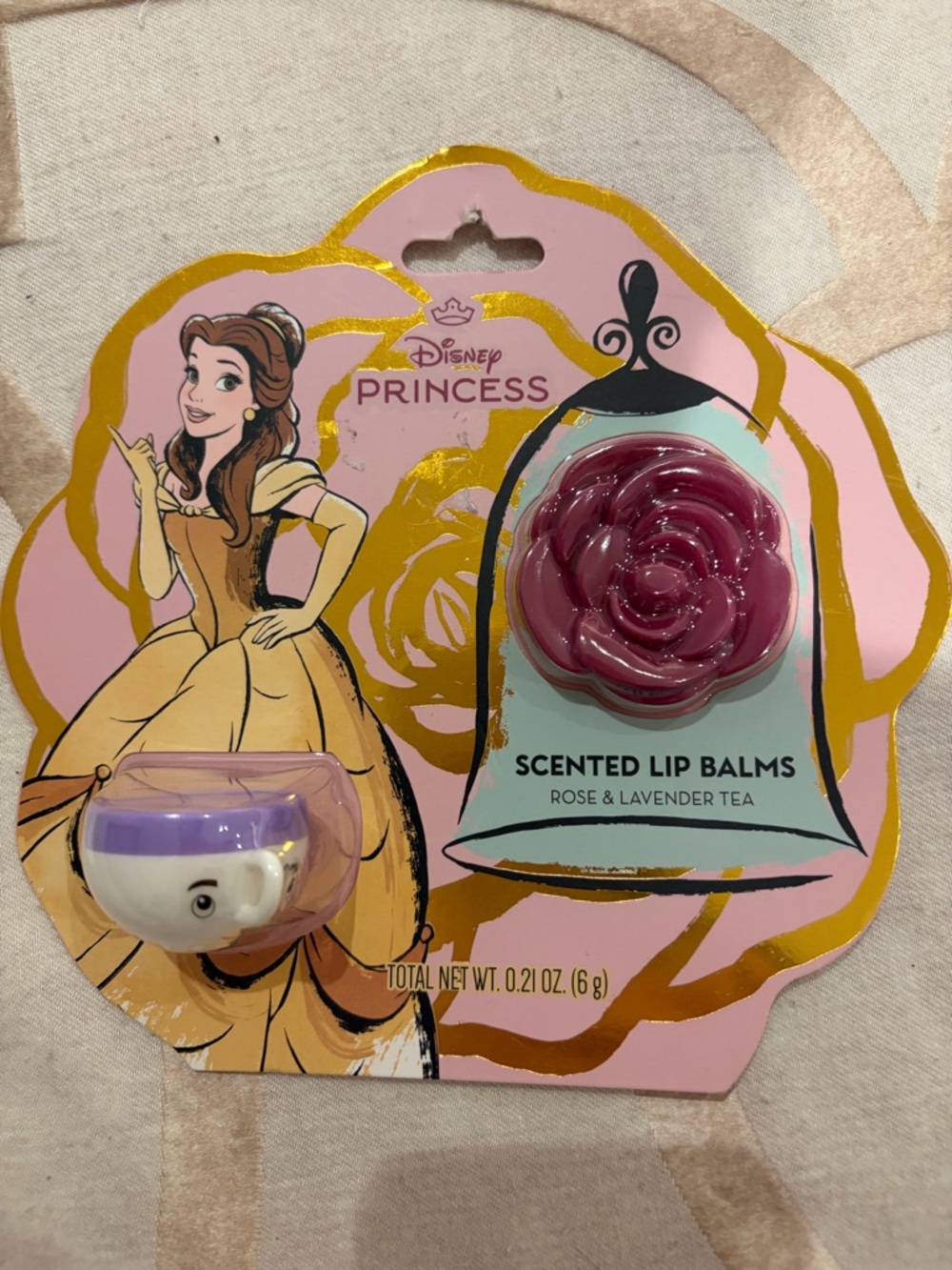 Disney Princess - Belle - Rose & Lavender Tea Scented Lip Balms